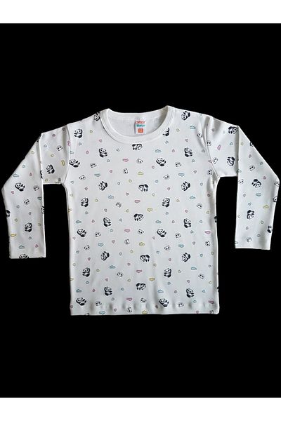 Çamaşır Bahçesi Set de pijamale pentru copii cu mâneci lungi cu model#pandadesenlipijamatakim#laundry garden
