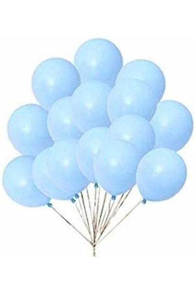 TATLI GÜNLER MAKARON MAVİ 10 ADET MAT BALON BÜYÜK BOY 30 CM