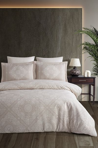 Pierre Cardin Σετ Παπλωματοθήκη Ranforce Διπλό - Valeria Beige