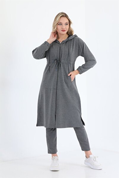 WestBound Anthracite Trench Model Women's Tracksuit Set