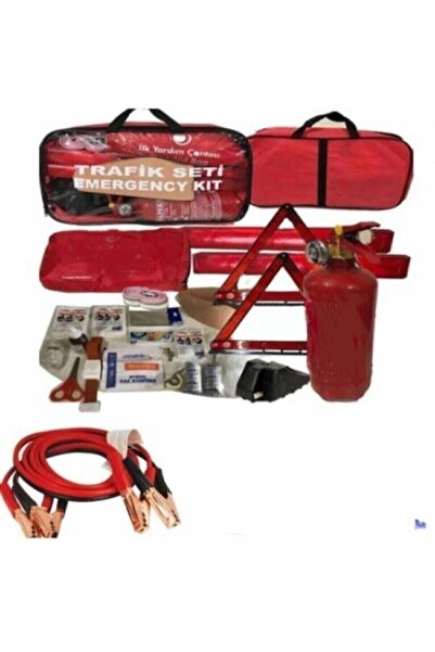 inoltrare Çantalı Takviye Kablolu Ilkyardım Çantalı Trafik Seti Lüx+Akü Takviye