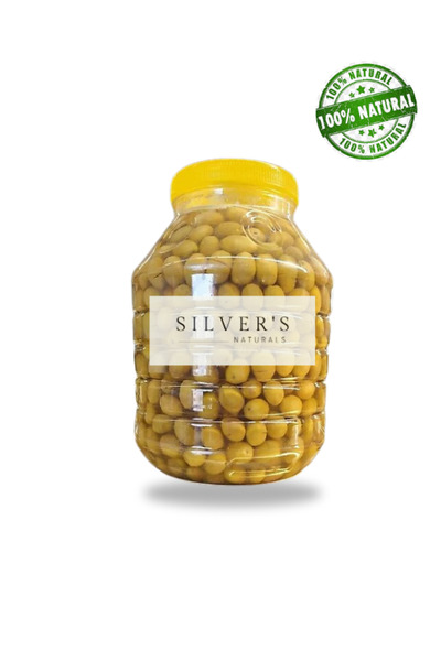 Silver's Naturals Hatay Halhalı Yeşil Kırma Zeytin- (5kg'lık Bidon)