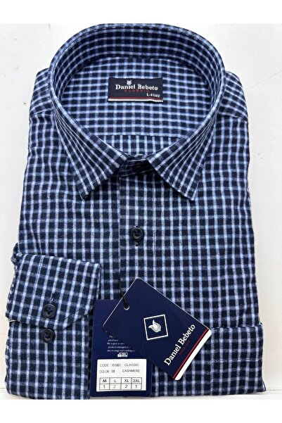 Daniel Bebeto Erkek Tek Cep Kışlık Kaşmir Gömlek