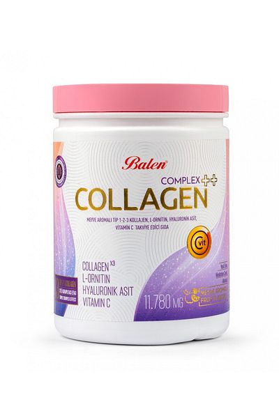 Balen Collagen Complex CollagenX3 Fruit Flavored Type 1-2-3 L-Ornitine Hyaluronic Acid Vitamin C 11.780Mg 350G