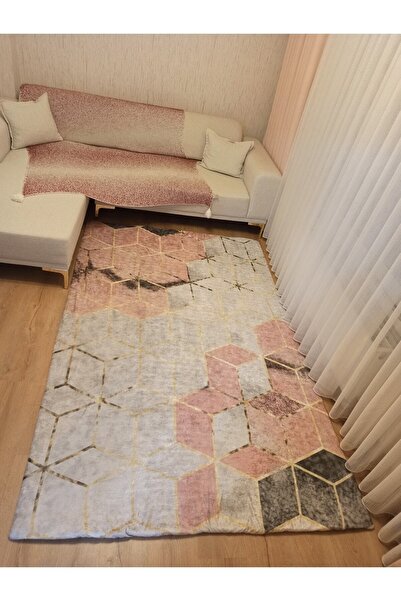 ESPİCAL HOME Elastic Carpet Cover Made of Soft Velvet Fabric