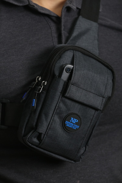 Blatoune Polo Γκρι ελαφριά και πρακτική τσάντα ώμου