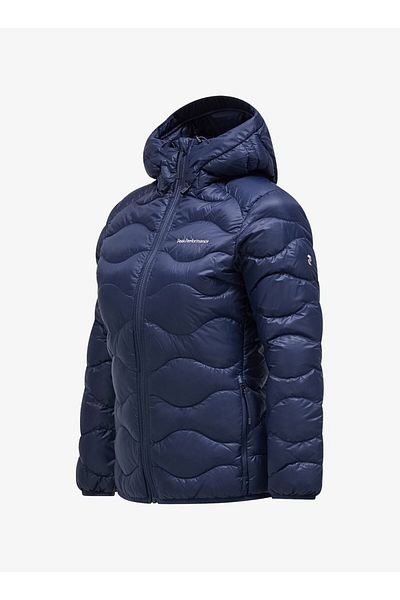 Peak Performance Helium Down Hood Women's Goose Feather Coat Navy Blue G79620010-18406