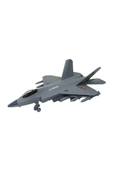 hediyecik Diecast J-31 Metal Savaş Uçağı Çekbırak Gri