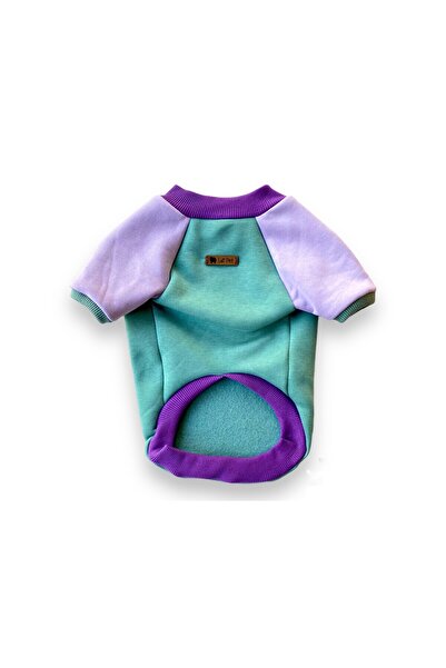 Luli Pet Green-Purple Fleece Dog Sweatshirt