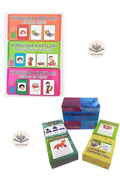 Yuka Kids 3'lü Konuşma Kartları (Yer Eylem-Dört Sözcüklü Cümleler-Nesne Eylem...