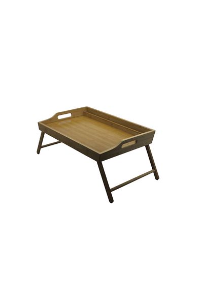Kotia Home BAMBOO SERVICE TABLE (WITH TABLET STAND AND FOLDABLE FOOT)