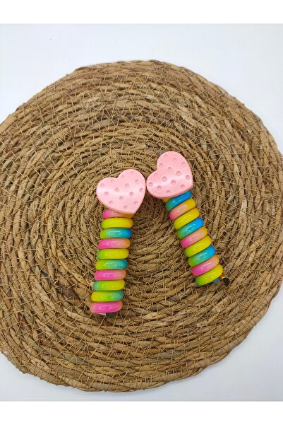 MY WORLD LİFE مشبك زنبركي ملفوف على شكل قلب 2 قطعة