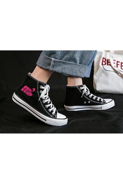Touz Pink Floyd Printed Black My VISION Canvas Shoes