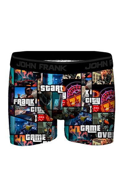 John Frank Renkli Desenli Dijital Baskılı Erkek Modal Boxer