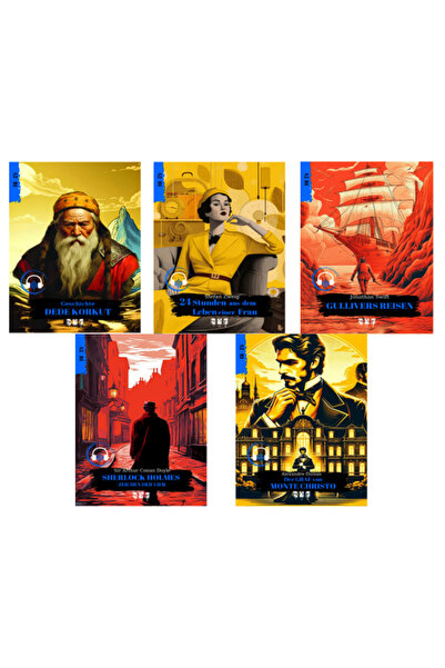 TGR PUBLICATIONS Almanca Hikaye Seti 5'li (A2-B1) - QR Kod İle Dinlemeli Alış...