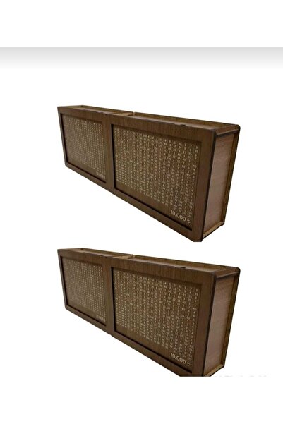 10kdekor 4'lü Ahşap Kumbara 10.000 Tl Küçük Sayılı Fırsat Para Biriktirme Kutusu Pra-004