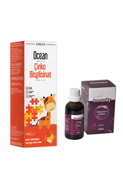 Orzax Ocean Zinc Çinko Şurup 150 ml-Immunity Damla 50 ml