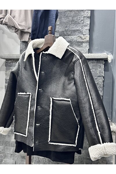 Hanefi Şirin Fur Lined Leather Oversize Nubuck Special Design Aaa Quality Jacket Coat