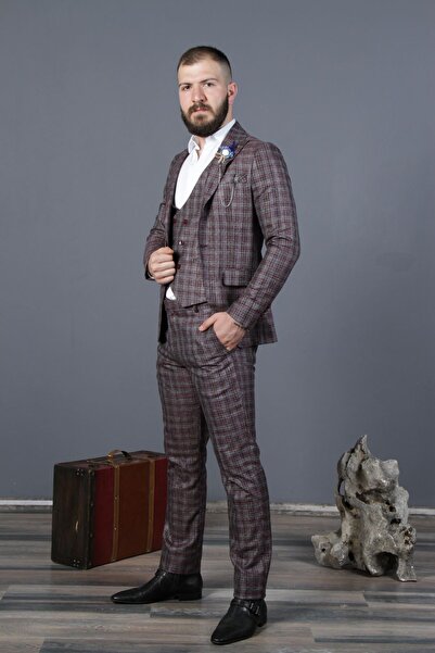 TUĞRA CENTER Tuğra 3441 Desenli Erkek Takım Elbise