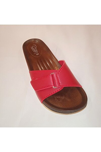 Pienn Kadın Cırtlı Ahşap Görünümlü Tek Bantlı Terlik