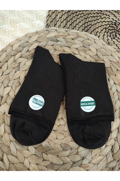 erceys 2 чифта бамбукови нееластични чорапи до средната част на крачола, безшевни, за диабетици, премиум серия