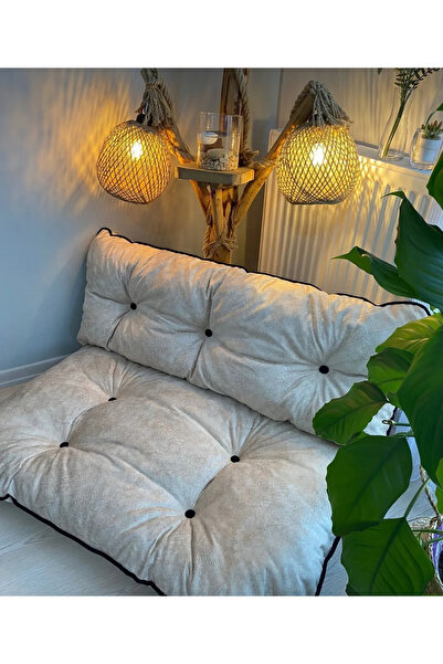 Rual Kalorifer Önü Palet Üstü Yer Minderi Balkon Minderi 2 'li Premium Takım ...