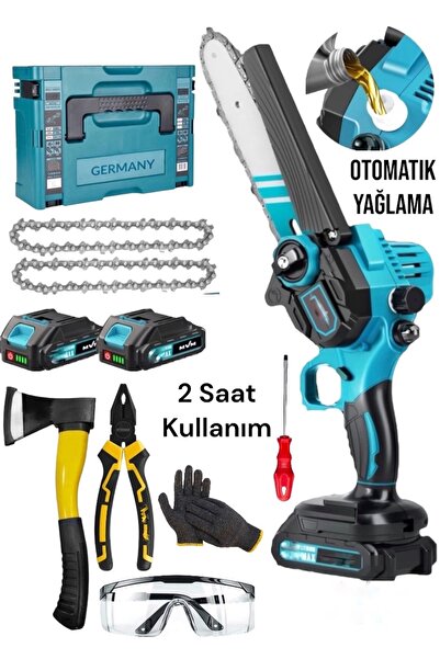 DYNAMİC MAX 598Vt OTOMATİK YAĞLAMA 5 PİLLİ Çift Akülü Şarjlı Budama Testere O...