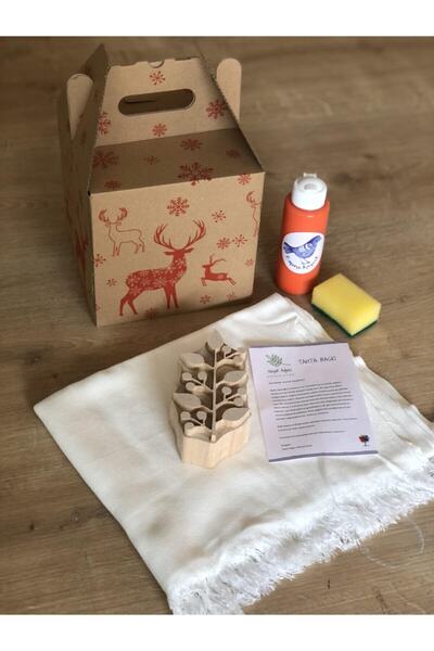 Hayat Ağacı Atölyesi Kokina Beyaz Şal Yaprak Yapım Kiti