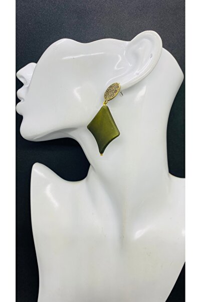 Porsuk Alternatif El yapımı pirinç aparatlı kadın küpe