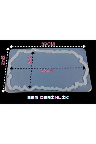 epoksikalipmarketi Epoxy Silicone Mold / Rectangular Geode Tray Mold