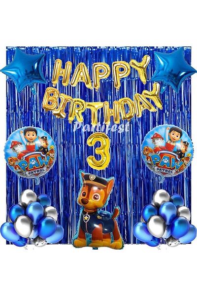 Parti Station Paw Patrol Balloon Set Paw Petrol 3 Year Old Balloon Set Paw Patrol Birthday Set Paw Patrol Chase
