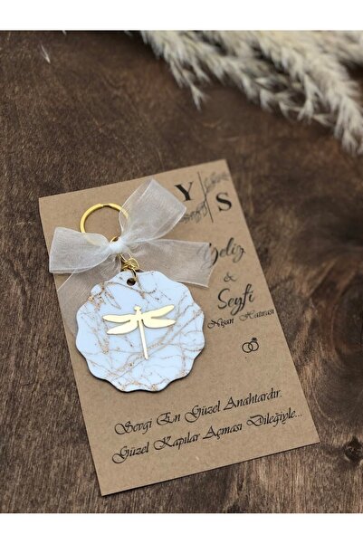 Masalsı Concept 25 Adet Kartlı Anahtarlık Düğün,kına,söz,nişan Hediyeliği Ana...