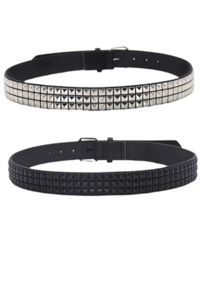 targay Ζώνη πυραμίδας με καρφιά σε στυλ Gothic Punk Metallica με καουμπόικη α...