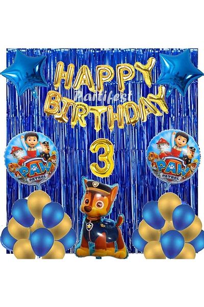 Parti Station Paw Patrol Balloon Set Paw Petrol 3 Year Old Balloon Set Paw Patrol Birthday Set Paw Patrol Chase