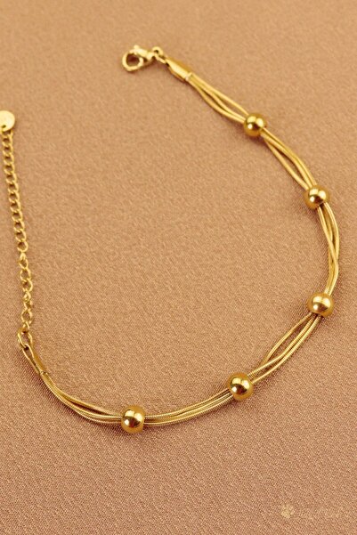 Keyifli Hayaller 3 Lü Dorika Çelik Bileklik- Üçlü Zincir Dorika Boncuklu 316l Kararmaz Çelik Bileklik Yeni Sezon