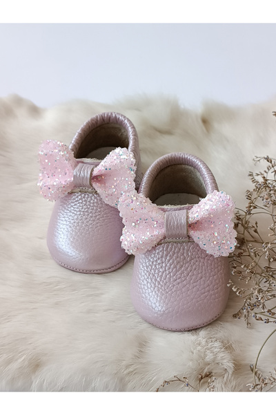 Hodore Sofia Lilac Genuine Leather Baby Loafers