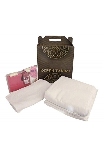 Hediyeleşin Kefen Tam Takımı Erkek  Cenaze Için Kullanmaya Hazır