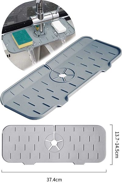 TRUSTMODA Hygienic Faucet Mat Multifunctional Sponge Holder Water Catcher Mat