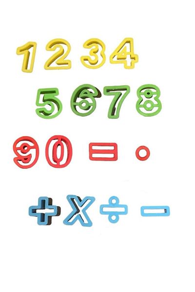 Hayal Sepeti Game PASTE MOLD 16 PIECES WITH NUMBERS SHAPES