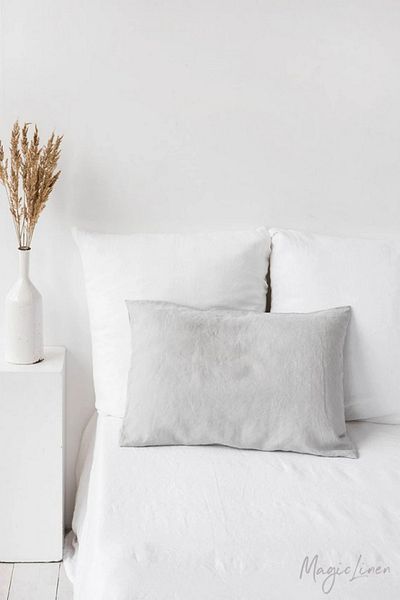 miyolin Washed Linen 2-Piece Gray Pillow Case 50x70 Cm