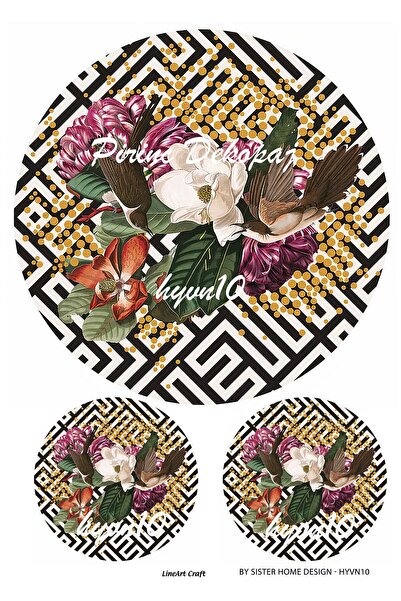 LİNEART ورق ديكوباج نحاسي رقم: HYVN10- 29X42 سم