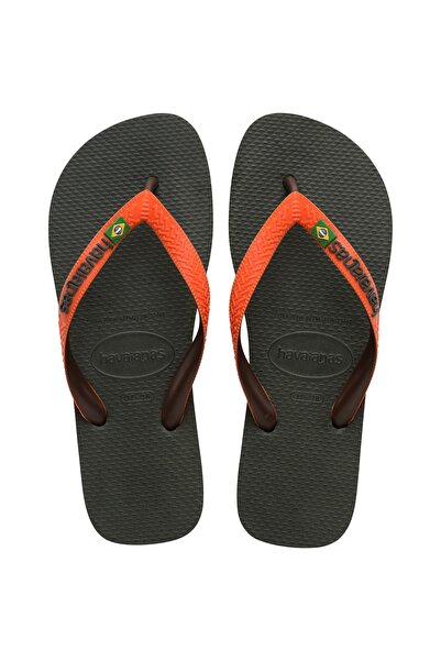 Havaianas BRASIL MIX OLIVE GREEN/SUNSET شبشب برتقالي