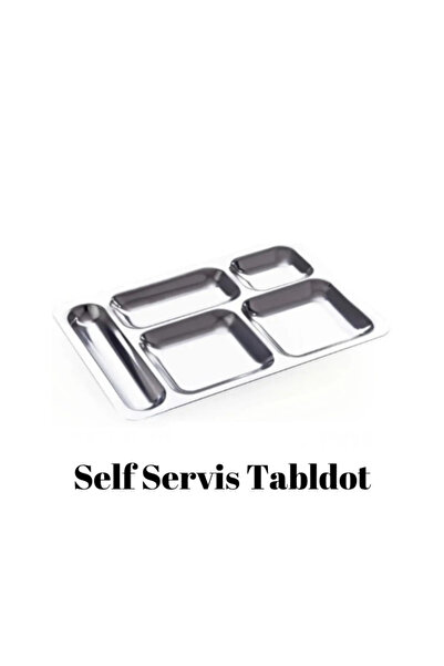 Yürük Paslanmaz Çelik Tabldot Self Servis 5 Bölmeli 1 Adet
