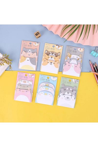 Kawaii Cute Animals 6 Pieces Note Paper Post-it