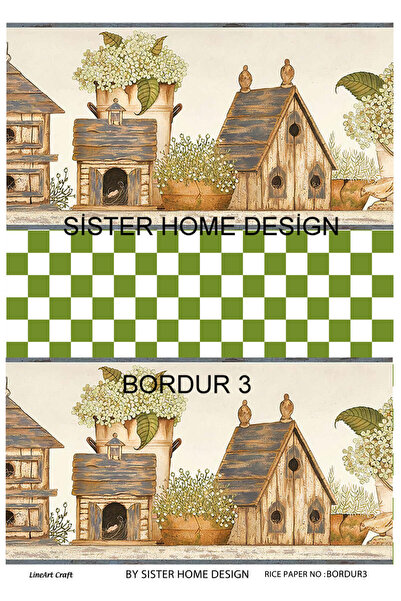 LİNEART Bordur3- Brass Decopage Paper - 29X42Cm