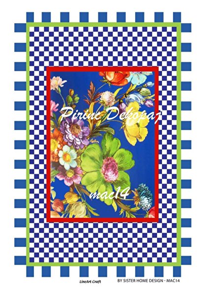 LİNEART ورق ديكوباج نحاسي رقم: MAC14 - 29X42 سم