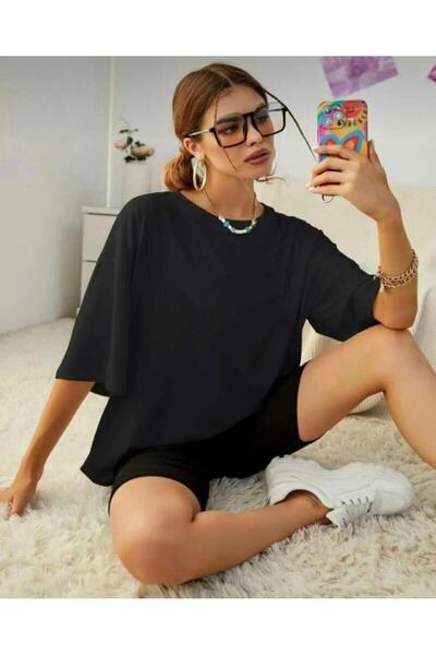 khufu Μπλουζάκι Unisex Crew Neck ΜΑΥΡΟ Oversize