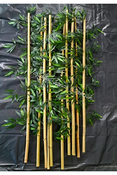 YEŞİLADA Yapay Bambu Çubuk Seperatör 1.5 Mt Boy 1 Bağ 10 Adet %100 Gerçek Bam...