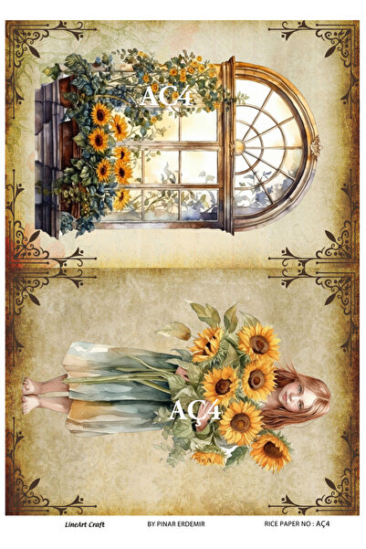 LİNEART ورق تزيين نحاسي موديل AÇ4-29X42cm