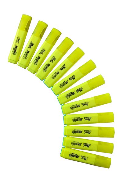Masis Highlighter Yellow Color 12 Pieces
